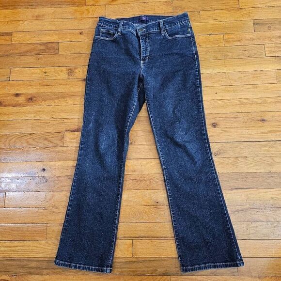 NYDJ Jeans Womens 12P Bootcut Dark Wash High Rise Denim - Picture 1 of 8